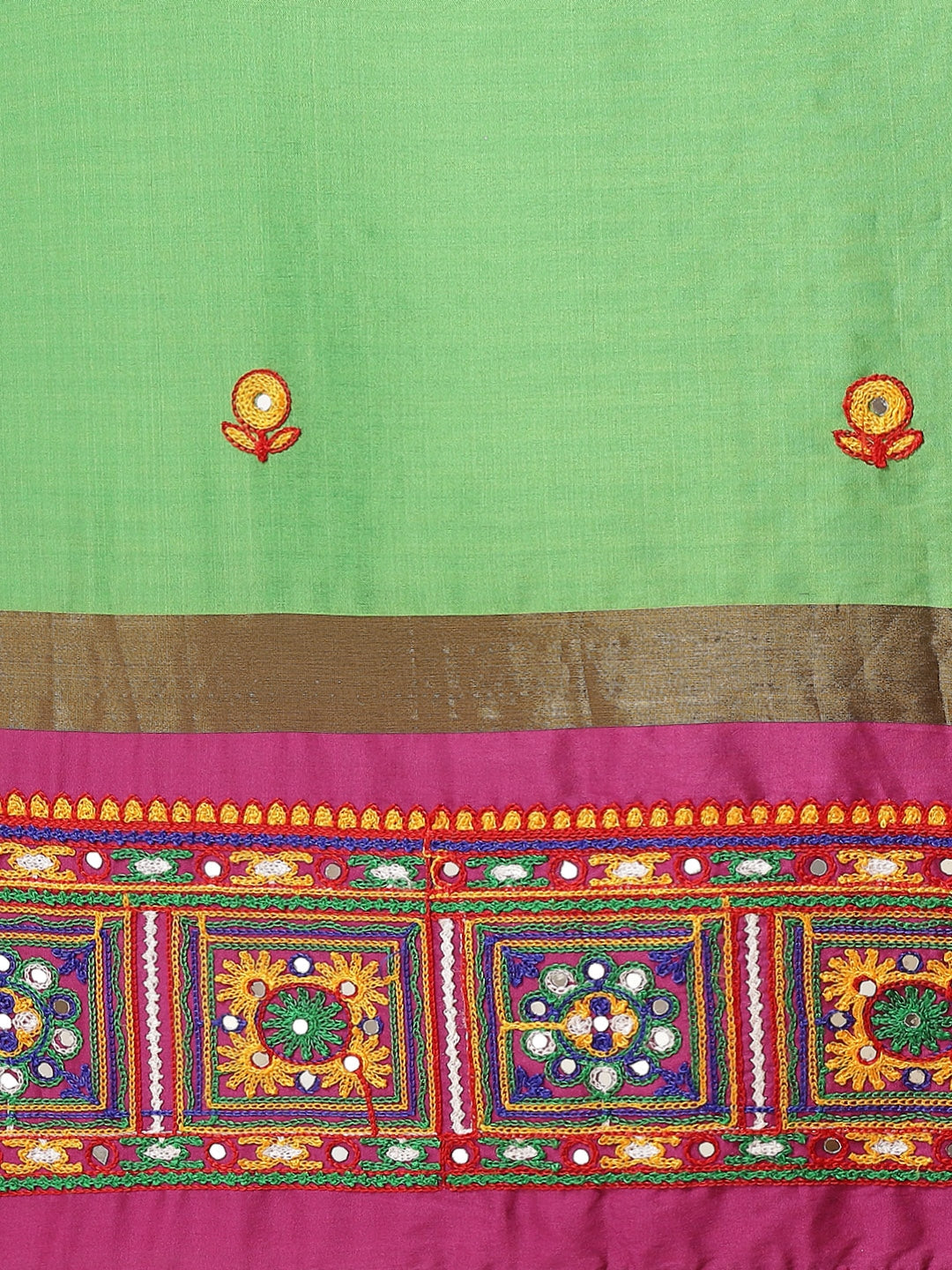 Indyancart RV Women's Designer Cotton Silk Embroidered Saree with Heavy Border ( KVD955 )