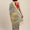 Dhiyona RV Women's banarasi Silk Zari woven Digital Printed With Contrast matching Zari woven Blouse Saree ( KVD975 )