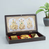 Golden Peacock 24 KT Gold-Polished Laxmi, Ganesha, Saraswati Pooja Box