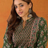 Dhiyona IE Women Ethnic Motifs Printed Regular Pure Cotton Kurta with Trousers