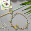 Dhiyona Unisex Set Of 2 Multicolor Gold-Toned Radha Krishna Beaded Bhaiya Bhabhi Rakhi