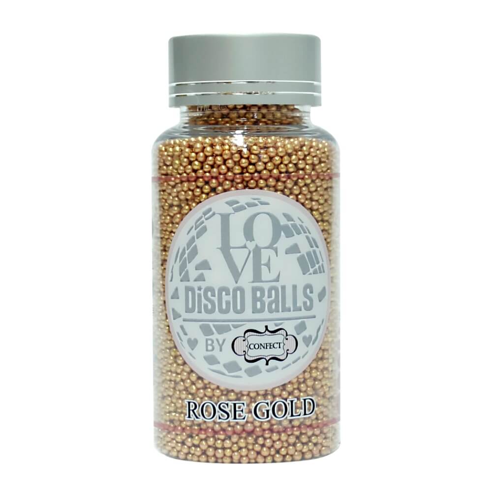 Confect Rose Gold Disco Balls Sprinkles 2 MM