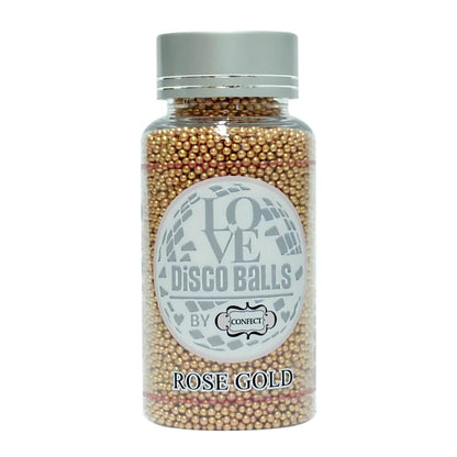 Confect Rose Gold Disco Balls Sprinkles 2 MM