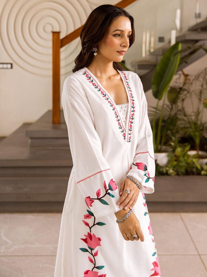 Dhiyona IE Printed A-Line Top With Palazzos Co-Ords set