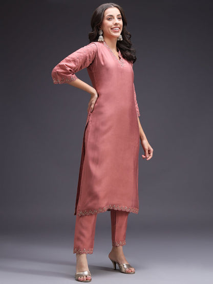 Indyancart SN Women's Ethnic Motifs Yoke Design Kurta with Trousers & Dupatta