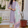 Indyancart IE Women Ethnic Motifs Printed Regular Pure Cotton Kurta with Trousers & With Dupatta