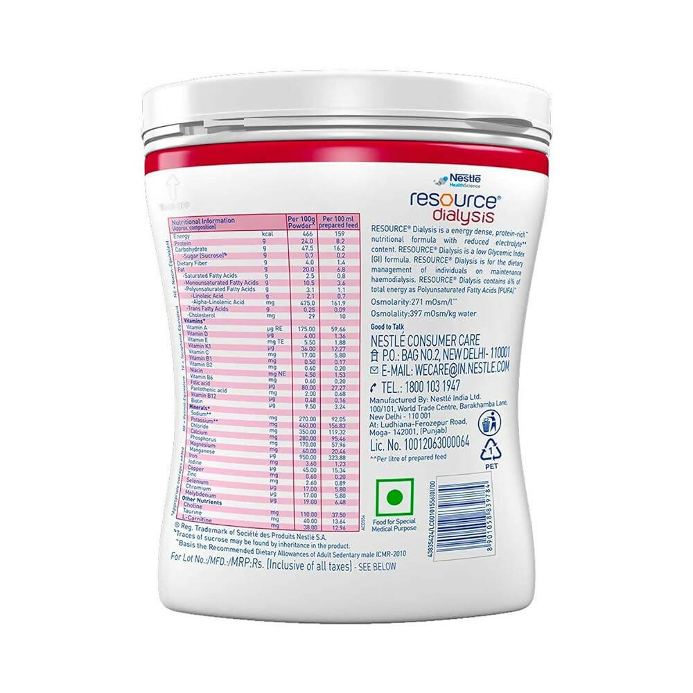 Nestle Resource Dialysis Protein Powder - Vanilla Flavor - Indyancart