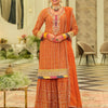 Dhiyona IE Ethnic Motifs Embroidered Sequinned Straight Kurta & Sharara With Dupatta
