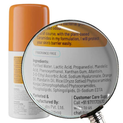 Chemist at Play fragrance-free underarm cream with applicator, designed to prevent body odor, brighten skin, and exfoliate underarms.