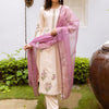Dhiyona IE Women Floral Embroidered Regular Thread Work Kurta with Trousers & With Dupatta