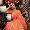Dhiyona GR Women's Saachi Silk Peach Banarasi Silk Woven Saree