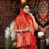 Dhiyona GR Women's Saachi Silk Red Banarasi Silk Woven Saree