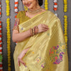 Dhiyona GR Women's Amrut Green Zari Paithani Silk Saree