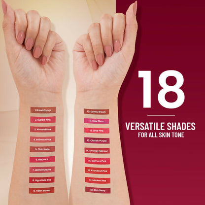 Swiss Beauty Stay On Matte Liquid Lipstick - 2 Supple Pink