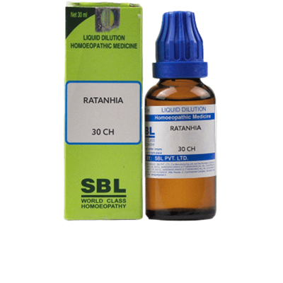SBL Homeopathy Ratanhia Dilution