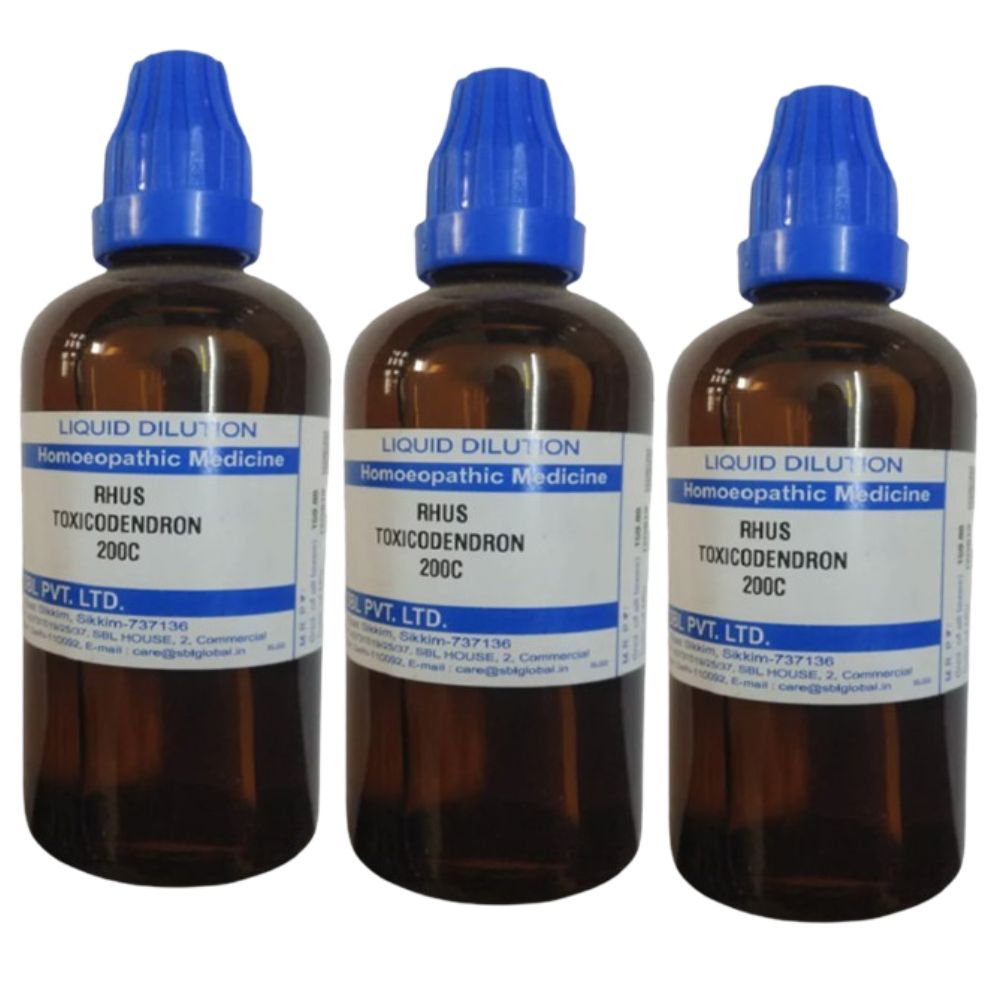 SBL Homeopathy Rhus Toxicodendron Dilution - Indyancart