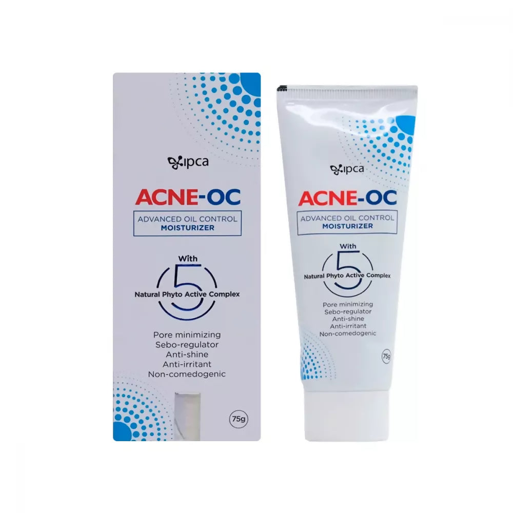Ipca Acne-OC face moisturizer with lightweight formula and soothing texture, suitable for acne-prone skin.