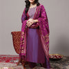 Dhiyona VA Women'sGeometric Woven Design Regular Zari Kurta with Trousers & Dupatta