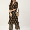 Women's Mahendi Green Pure Cotton Kurta with Palazzo Pant
