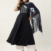 Women's Teal Blue Poly Crepe Straight Kurta With Dupatta