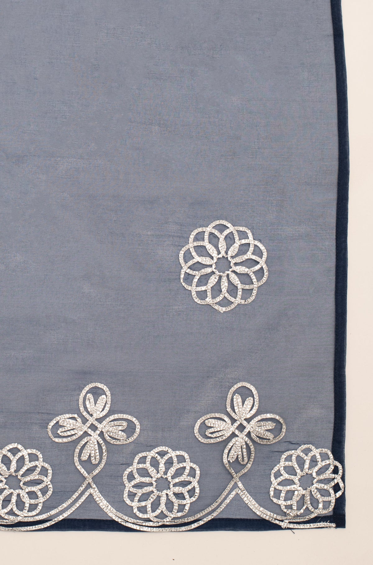 Women's Light blue Cotton Flared Kurta Pant with Dupatta