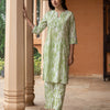 Dhiyona FL Women's Green Cotton Straight Kurta Set