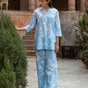 Dhiyona FL Women's Sky Blue Cotton Printed Co-ord Set
