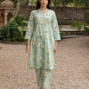 Dhiyona FL Women's Pista green Cotton Printed Co-ord Set