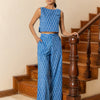 Dhiyona FL Women's Blue Printed Cotton Co-ord Set