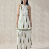 Dhiyona FL Women's Off-White Printed Cotton Sleeveless Kurta Set