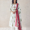 Dhiyona FL Women's Off-White Printed Anarkali Kurta Set with Dupatta