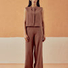 Dhiyona FL Women’s Brown Linen Blend Loose Relaxed Fit Co Ord Set