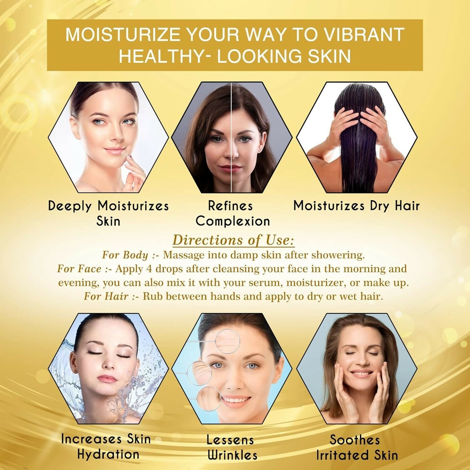 Beauty Secrets certified organic squalane oil for face, in a glass dropper bottle, showing the product and branding.
