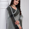 Dhiyona GR Women's Shades Pewter Grey Handloom Linen Saree