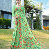 Dhiyona GR Women's Shahida Clover Green Soft Cotton Jamdani Saree