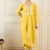Dhiyona IE Women Yellow Kurta Sets