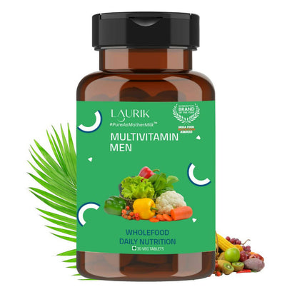 Laurik Multivitamin Tablets For Men | Vitamin A, C, D ,E With B Vitamins, Iron, Zinc & Calcium Supplements For Overall Health