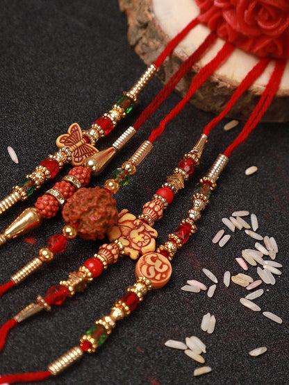 Anouk Set Of 5 Beaded Rakhi