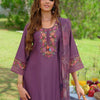 Dhiyona IE Women Embroidered Thread Work Kurta with Trousers & Dupatta