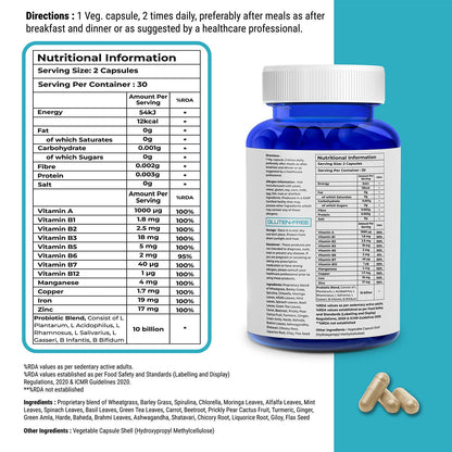 Biovitalia Organics Multivitamins + Probiotics Capsules