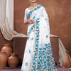 Dhiyona GR Women's Suhani White Cotton Jamdani Saree