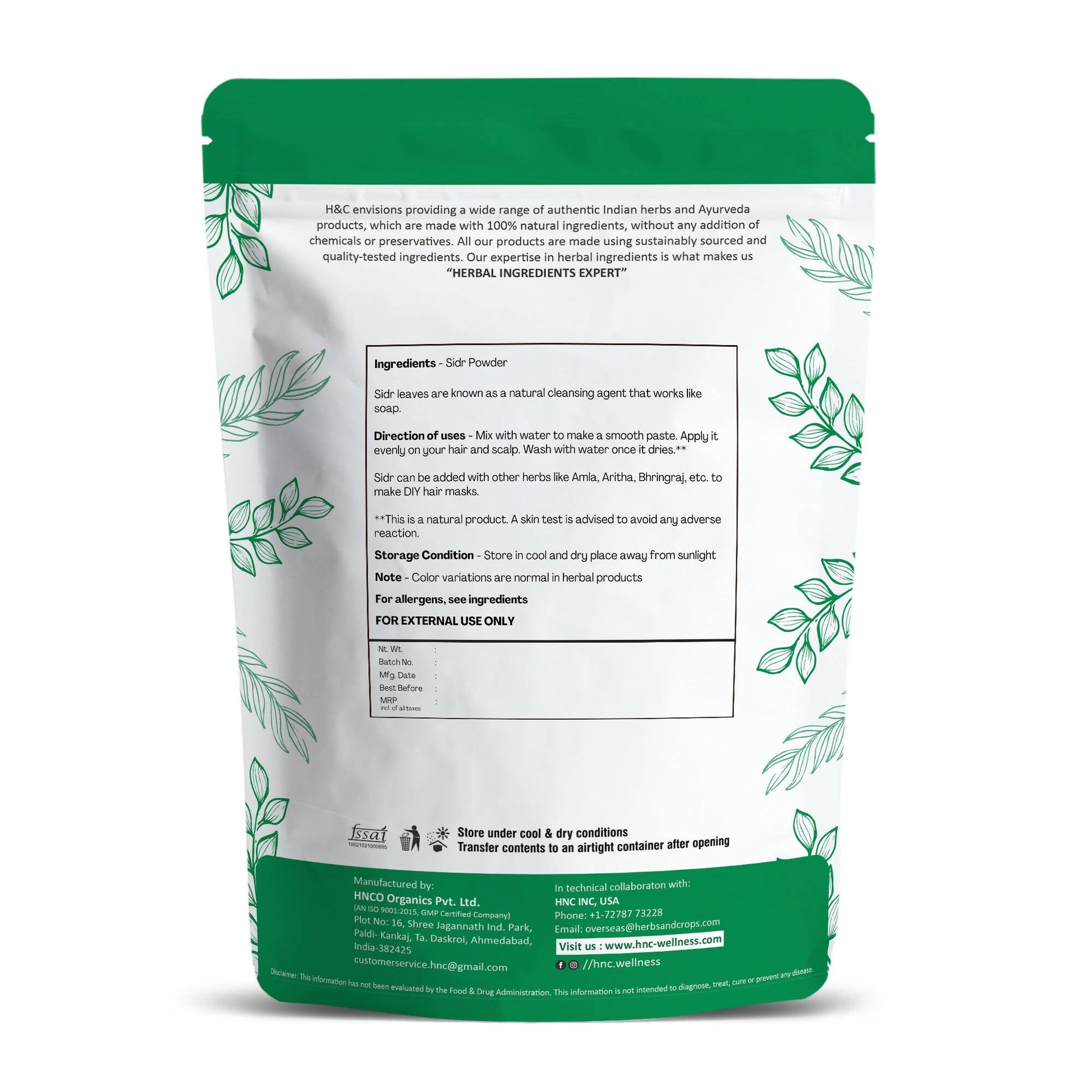 H&C Herbal Sidr Powder - Indyancart