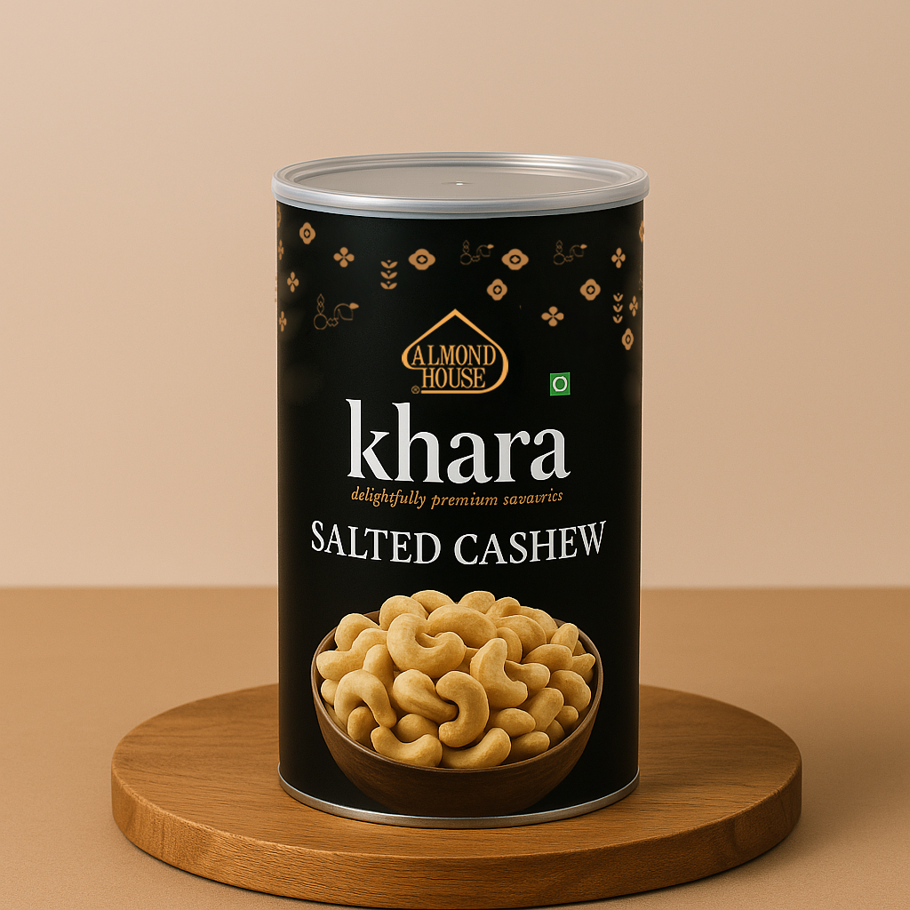 Almond House Salted Kaju - 200 Gms Canister