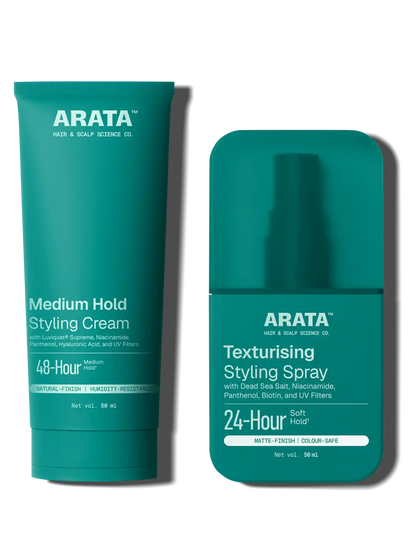 Arata Texturising Styling Spray & Styling Cream Combo