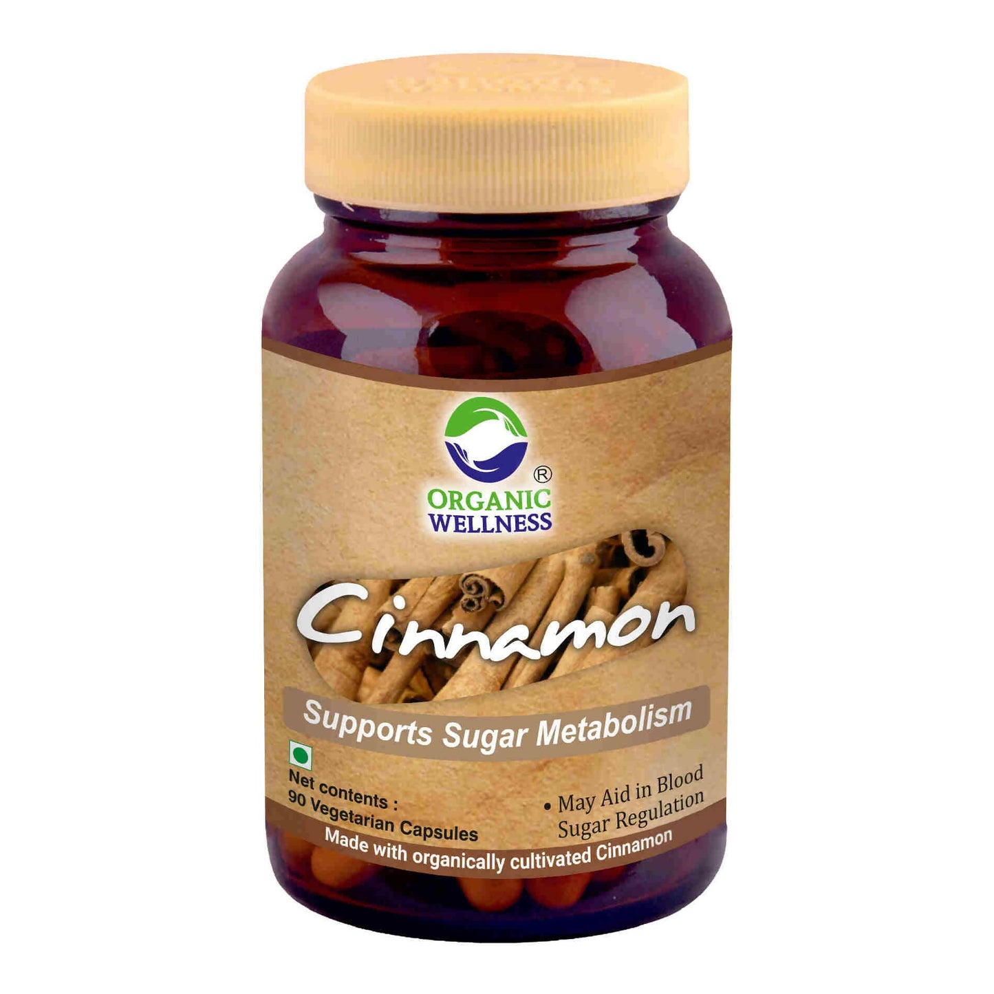 Organic Wellness Cinnamon Vegetarian Capsules - Indyancart