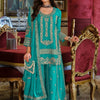 Dhiyona IE Ethnic Motifs Embroidered Round Neck Straight Kurta With Sharara & Dupatta