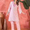 Dhiyona SN Women's Chikankari Embroidered 100% Cotton Kurta With Trousers