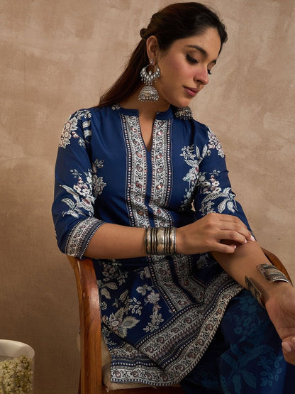 Women Floral Printed Kurta with Palazzos