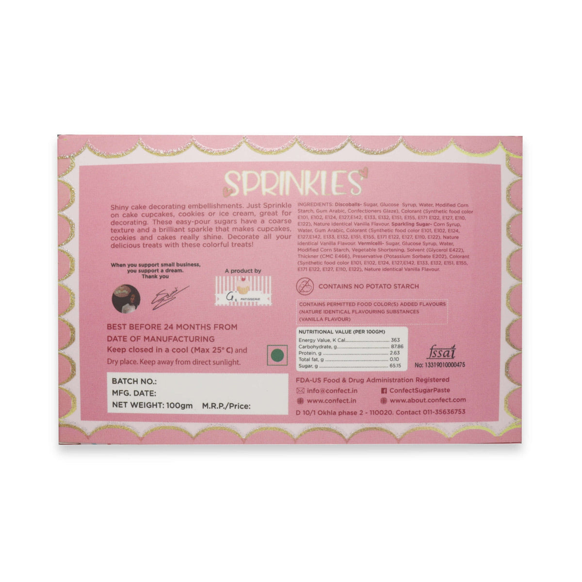 Confect Vermicelli Sprinkles Multipack 7