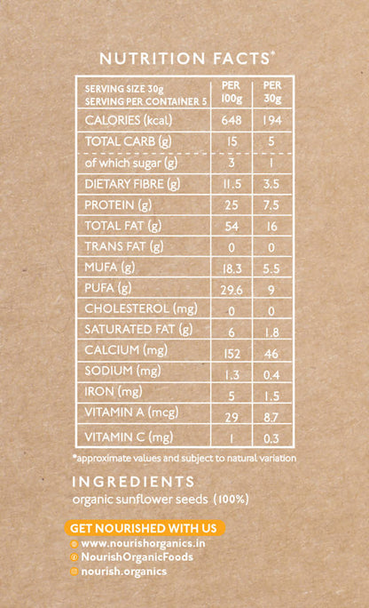 Nourish Organics Active Sunflower Seeds